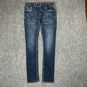 Rock Revival Jeans Womens Size 27 Blue Denim Curvy Mid Rise July Slim